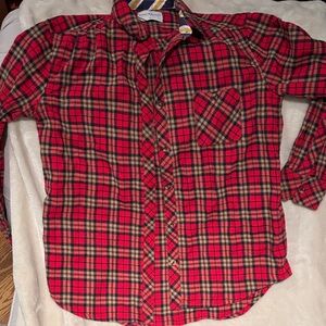 Women's Red Plaid Button Down Shirt United Kingdom